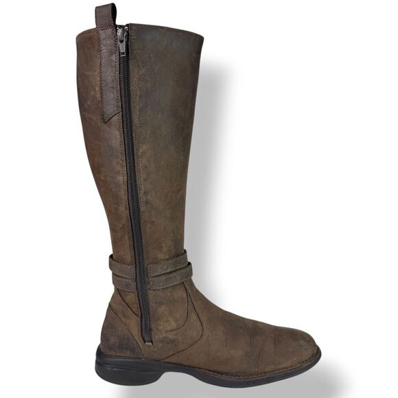 Merrell Captiva Riding Boots Waterproof Brown Leather Tall Side Zip Womens 8.5 - Picture 5 of 12